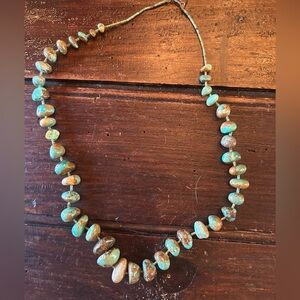 Turquoise and Brown Beaded Necklace Arizona turquoise